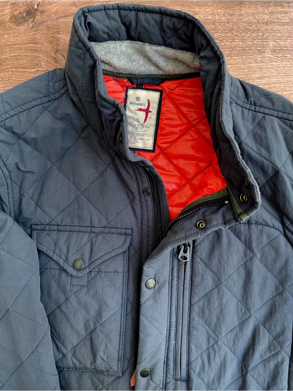 Relwen Men's Quilted Jacket - Casual Lightweight Coat - Picture 4 of 6